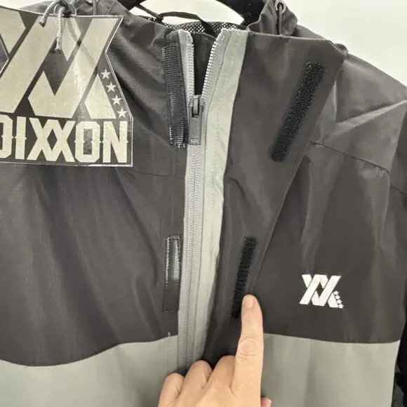 Dixxon Ground Up Hooded Tech Jacket Size L Tall Gray Black New - Picture 9 of 11